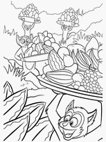 coloriage Madagascar les singes lemuriens